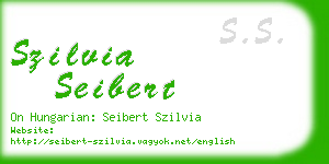 szilvia seibert business card